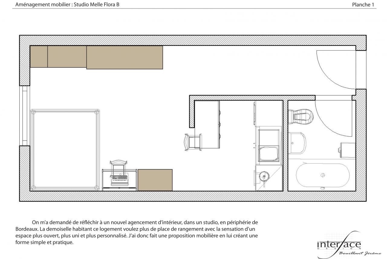 Réamenagement appartement Bordeaux : Plan